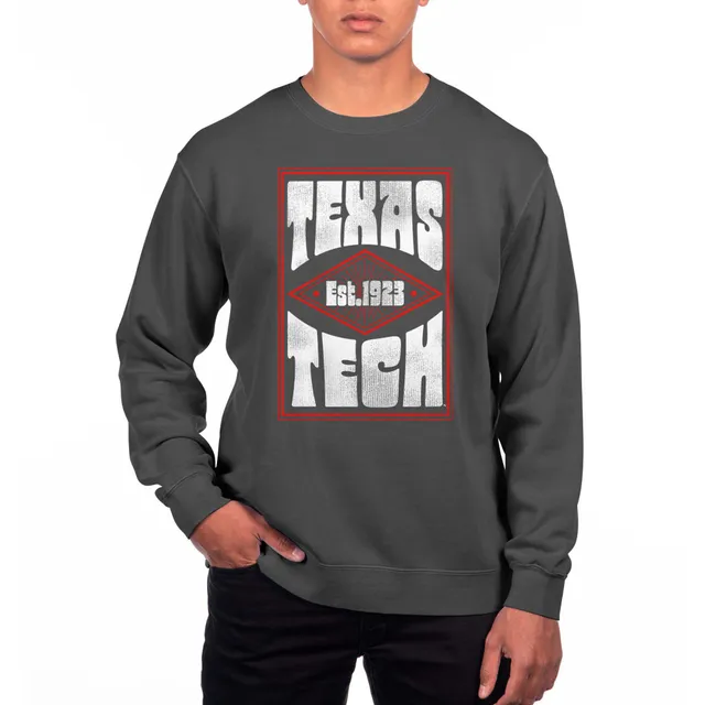 Lids Texas Tech Red Raiders Uscape Apparel Pigment Dyed Fleece Crewneck  Sweatshirt - Black