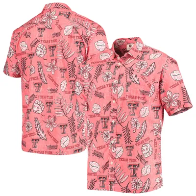 Texas Tech Red Raiders Wes & Willy Vintage Floral Button-Up Shirt