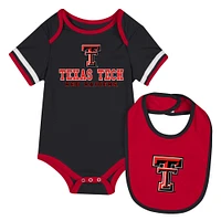 Newborn & Infant Colosseum  Black Texas Tech Red Raiders Bodysuit Bib Set