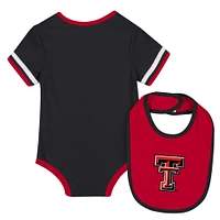 Newborn & Infant Colosseum  Black Texas Tech Red Raiders Bodysuit Bib Set
