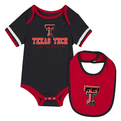 Newborn & Infant Colosseum  Black Texas Tech Red Raiders Bodysuit Bib Set