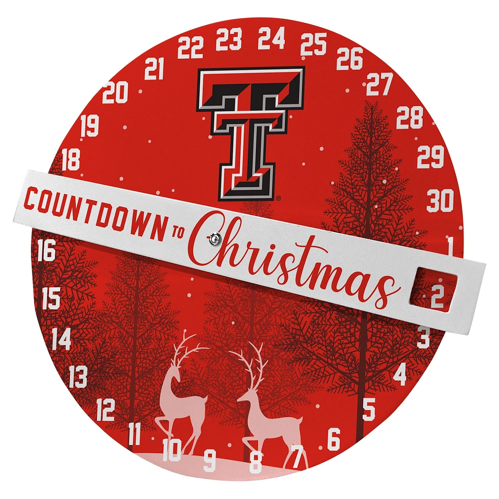 Pegasus Texas Tech Red Raiders Countdown to Christmas Wall Sign