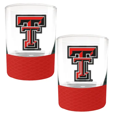 Texas Tech Red Raiders 2-Pack 14oz. Rocks Glass Set with Silcone Grip