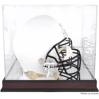 Texas Tech Red Raiders Mahogany Base Team Logo Helmet Display Case with Mirrored Back