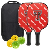 Ensemble de raquettes de pickleball Texas Tech Red Raiders