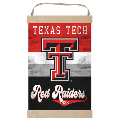 Texas Tech Red Raiders Retro Logo Banner Sign