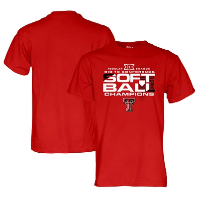 Unisex Blue 84 Red Texas Tech Raiders 2025 Big 12 Softball Regular Season Champions T-Shirt