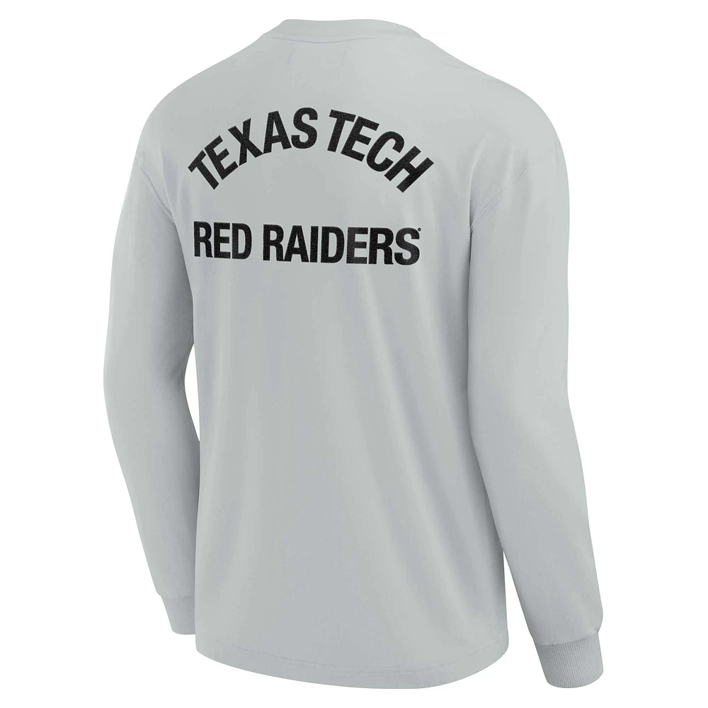 Unisex Fanatics Gray Texas Tech Red Raiders Elements Super Soft Long Sleeve T-Shirt