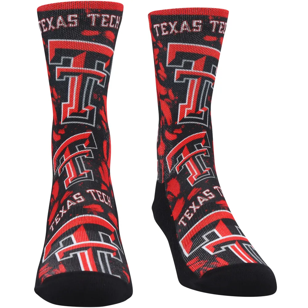 Unisex Rock Em Socks Louisville Cardinals Allover Logo & Paint Crew Socks