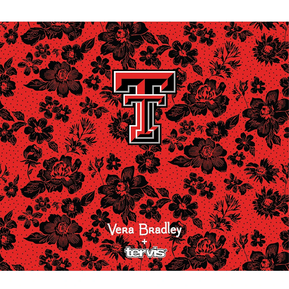 Vera Bradley x Tervis Texas Tech Red Raiders 24 oz. Bouteille à large ouverture avec couvercle de luxe