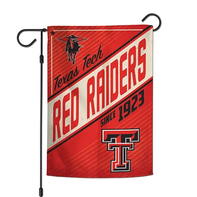 WinCraft Texas Tech Red Raiders Drapeau de jardin double face avec logo rétro 30,5 x 45,7 cm