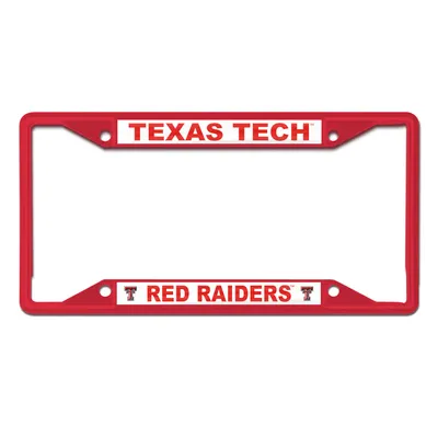Texas Tech Red Raiders WinCraft Chrome Colored License Plate Frame