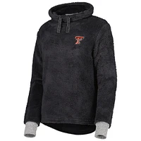 Women's Charcoal Texas Tech Red Raiders Fluffy Cowl Pullover