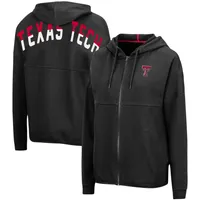 Sweat à capuche Colosseum Black Texas Tech Red Raiders 2-Hit Full-Zip pour femme