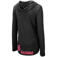 Colosseum Black Texas Tech Red Raiders My Lover - T-shirt léger à capuche manches longues pour femme