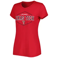Women's Concepts Sport Red/Black Texas Tech Red Raiders Badge T-Shirt & Flannel Pants Sleep Set