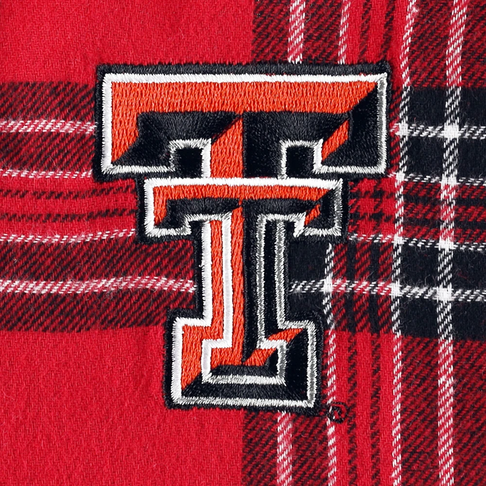 Women's Concepts Sport Red/Black Texas Tech Red Raiders Badge T-Shirt & Flannel Pants Sleep Set