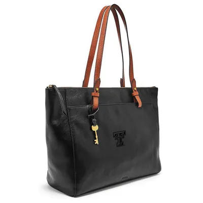 Texas Tech Red Raiders Fossil Women's Leather Rachel Tote - Black