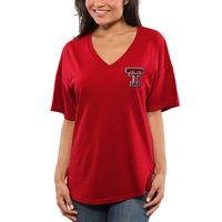 Women's Red Texas Tech Raiders Spirit Jersey Oversized T-Shirt