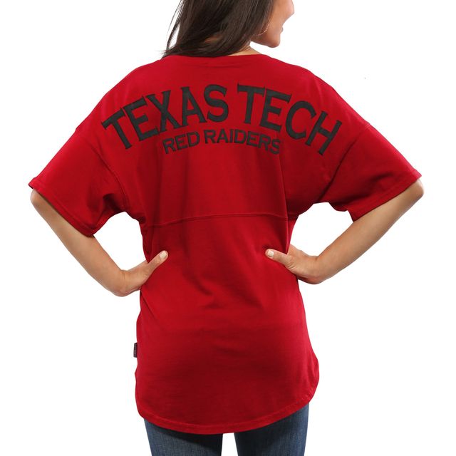 T-shirt oversize en jersey Texas Tech Red Raiders Spirit rouge pour femme