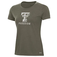 T-shirt Under Armour Texas Tech Red Raiders Freedom Performance pour femme