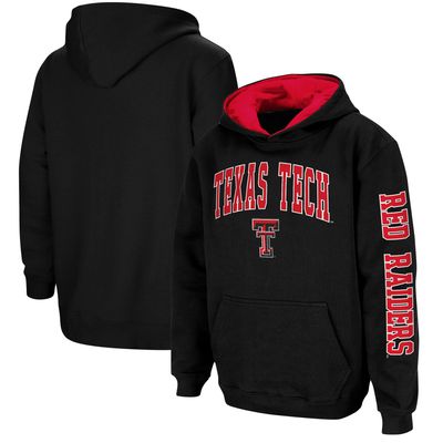 Youth Colosseum Red Louisville Cardinals Dean Slash Stack Pullover Hoodie