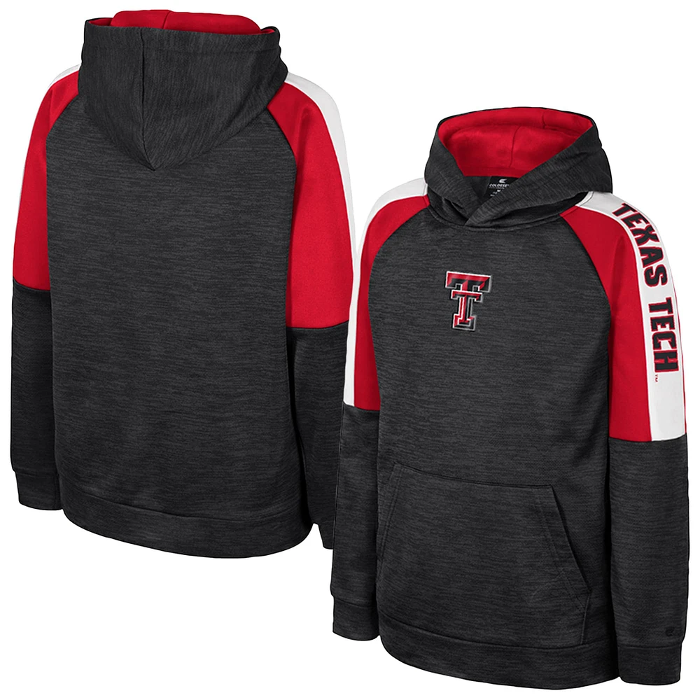 Sweat à capuche noir Texas Tech Red Raiders pour jeunes Colosseum