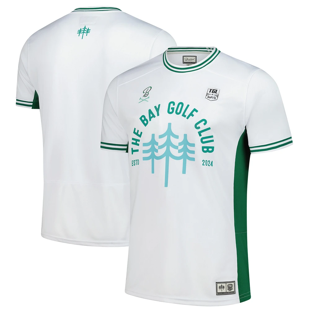 Men's Barstool Golf  White/Green The Bay Club TGL Team Jersey