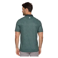 Men's Flag & Anthem  Green The Bay Golf Club All-Over Logo Polo
