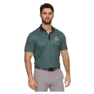 Men's Flag & Anthem  Green The Bay Golf Club All-Over Logo Polo