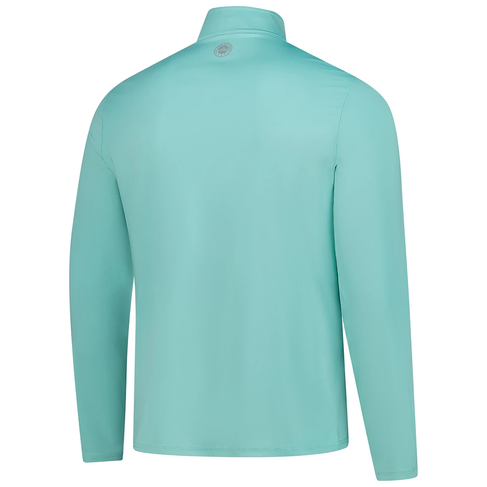 Men's Flag & Anthem  Light Green The Bay Golf Club Journey Performance Quarter-Zip Pullover