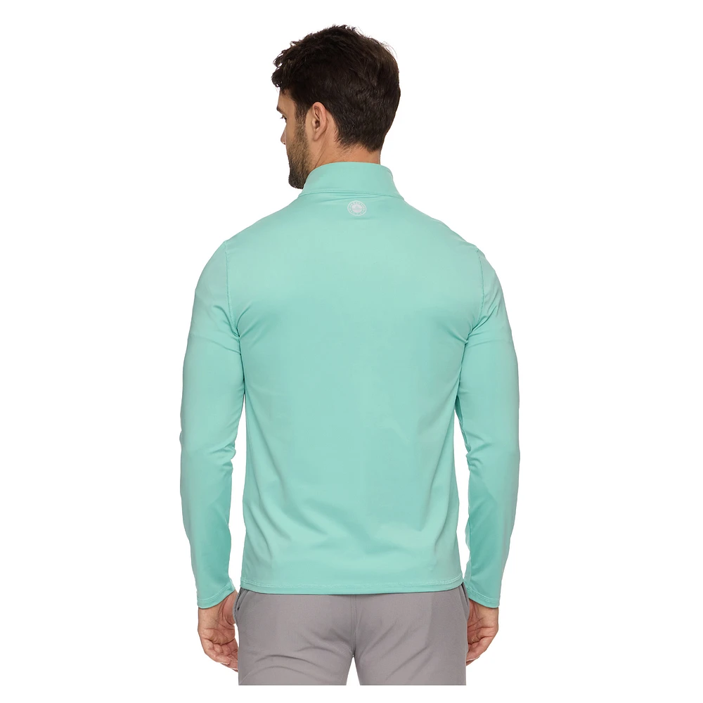 Men's Flag & Anthem Light Green The Bay Golf Club Journey Performance Quarter-Zip Pullover