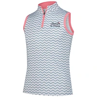 Girl's Youth FootJoy  White The Charles Schwab Challenge Sleeveless Polo