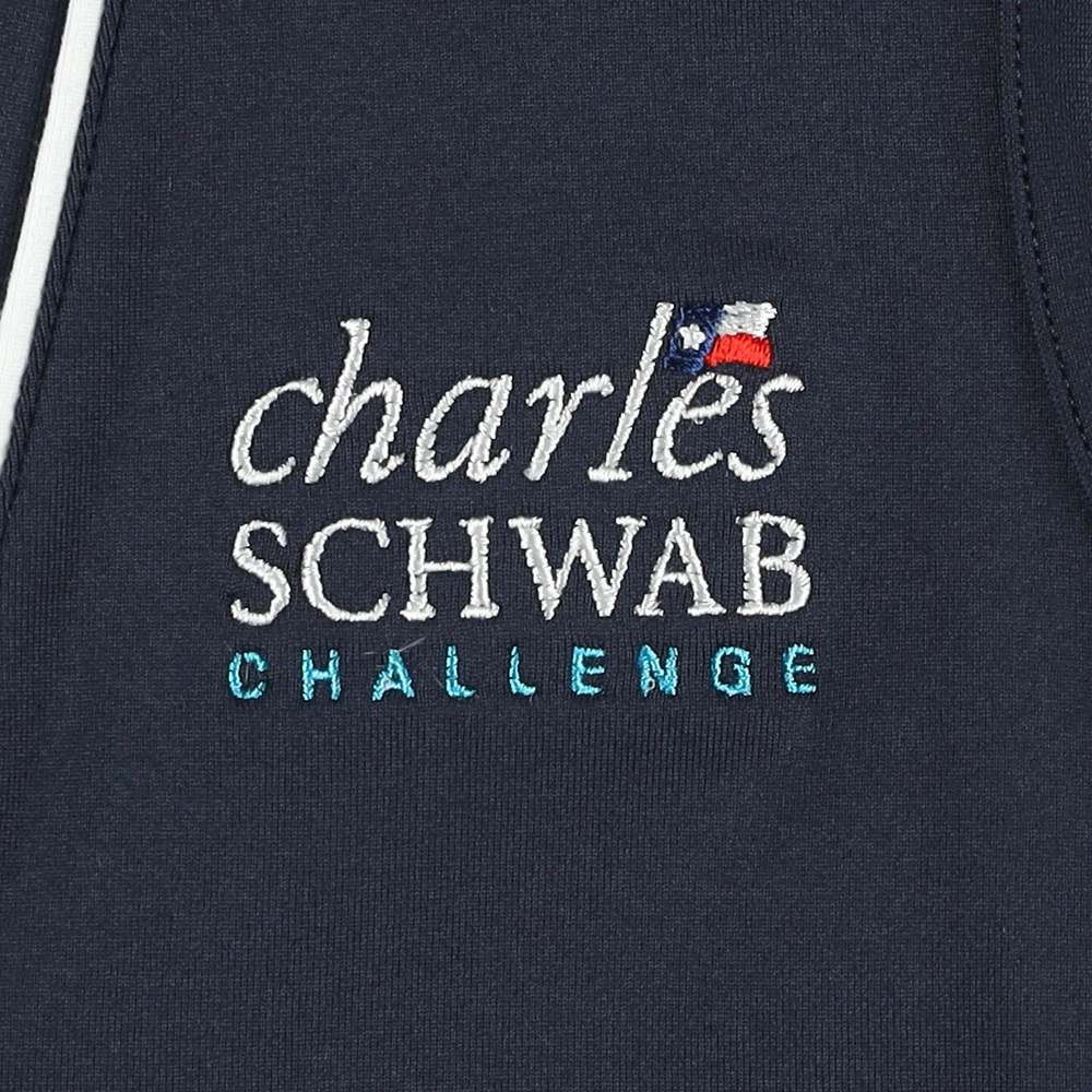 Girl's Youth Puma  Navy The Charles Schwab Challenge Piped Cloudspun Sleeveless Polo