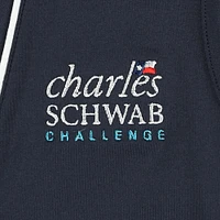 Girl's Youth Puma  Navy The Charles Schwab Challenge Piped Cloudspun Sleeveless Polo