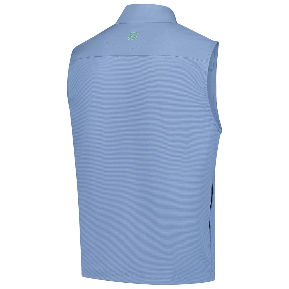 Gilet en tricot ottoman entièrement zippé bleu clair The Charles Schwab Challenge de FootJoy pour homme