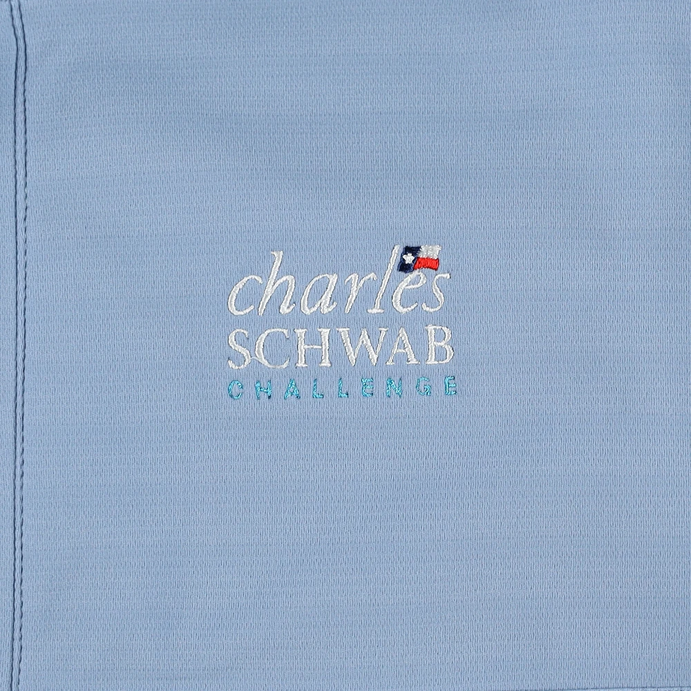 Gilet en tricot ottoman entièrement zippé bleu clair The Charles Schwab Challenge de FootJoy pour homme