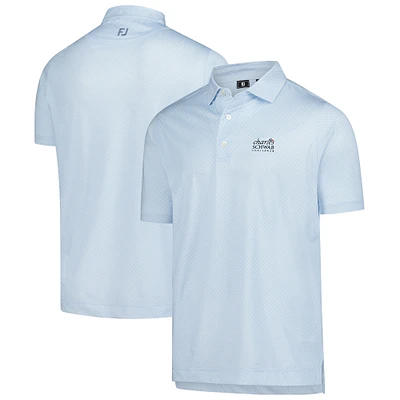 Men's FootJoy  Light Blue The Charles Schwab Challenge ProDry Loop Print Lisle Polo