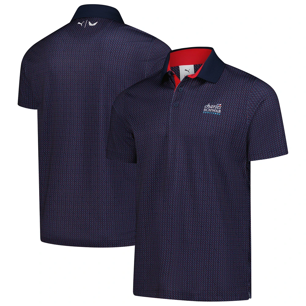 Men's Puma x Volition  Navy The Charles Schwab Challenge Golf Tee Polo