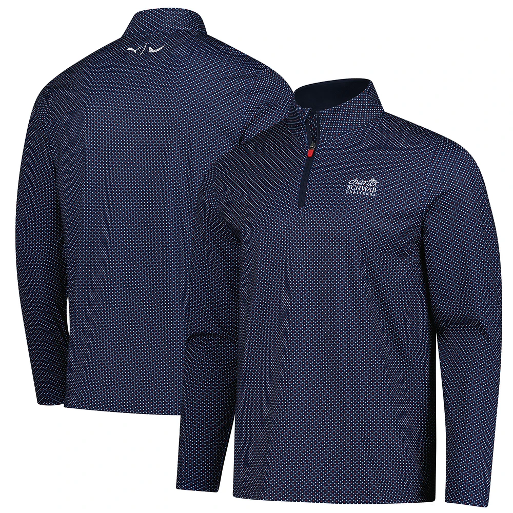 Men's Puma x Volition  Navy The Charles Schwab Challenge Micro Star Quarter-Zip Pullover