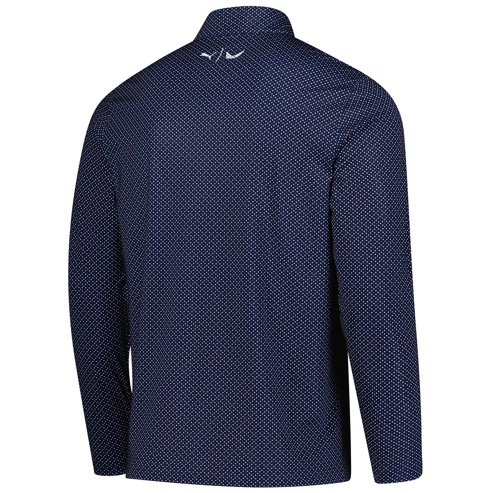 Men's Puma x Volition  Navy The Charles Schwab Challenge Micro Star Quarter-Zip Pullover