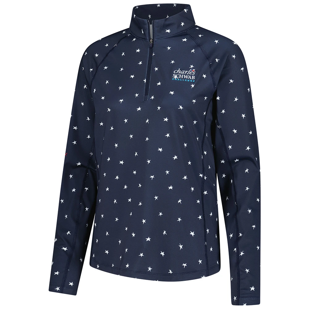 Women's Puma x Volition  Navy The Charles Schwab Challenge You-V Star Raglan Quarter-Zip Pullover