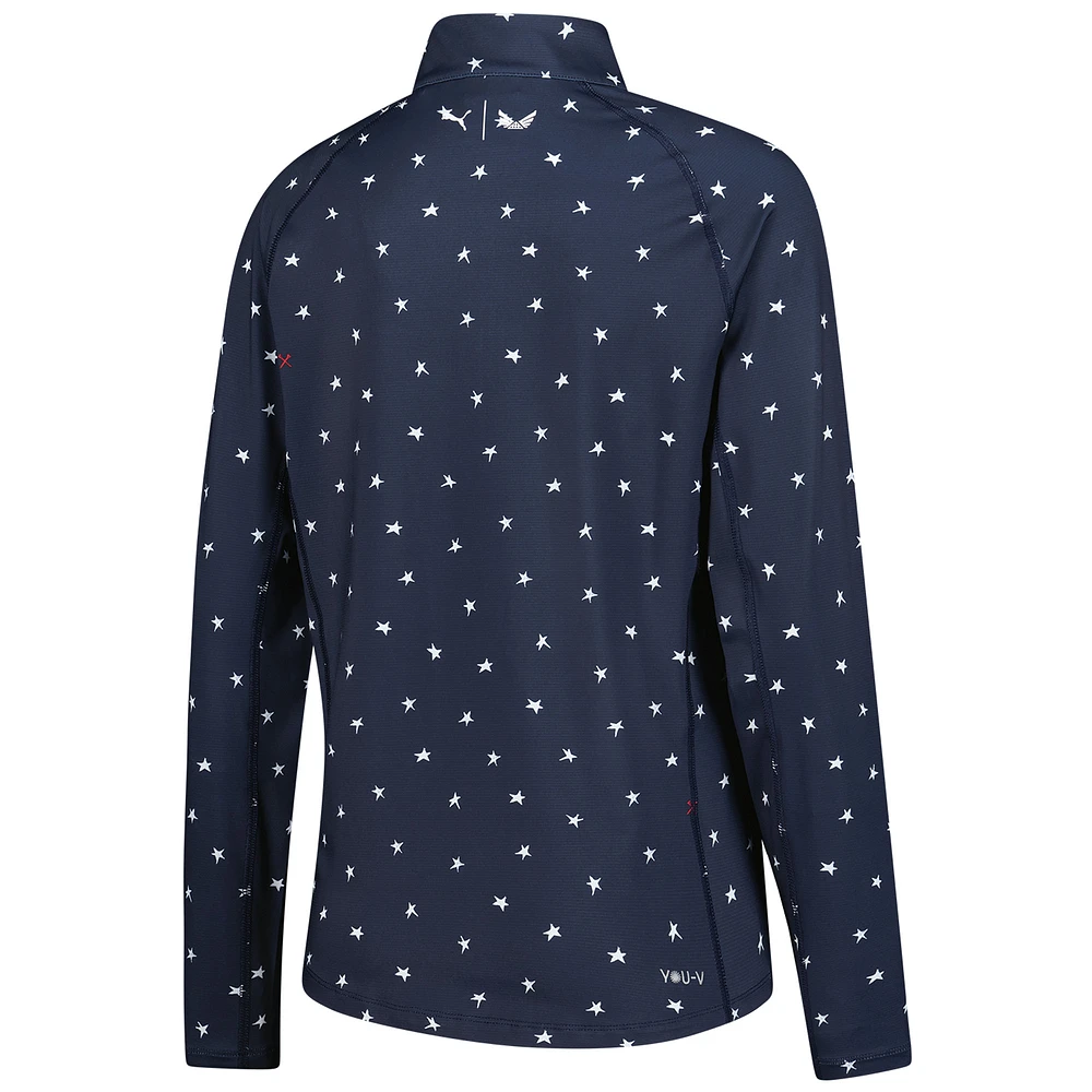 Women's Puma x Volition  Navy The Charles Schwab Challenge You-V Star Raglan Quarter-Zip Pullover