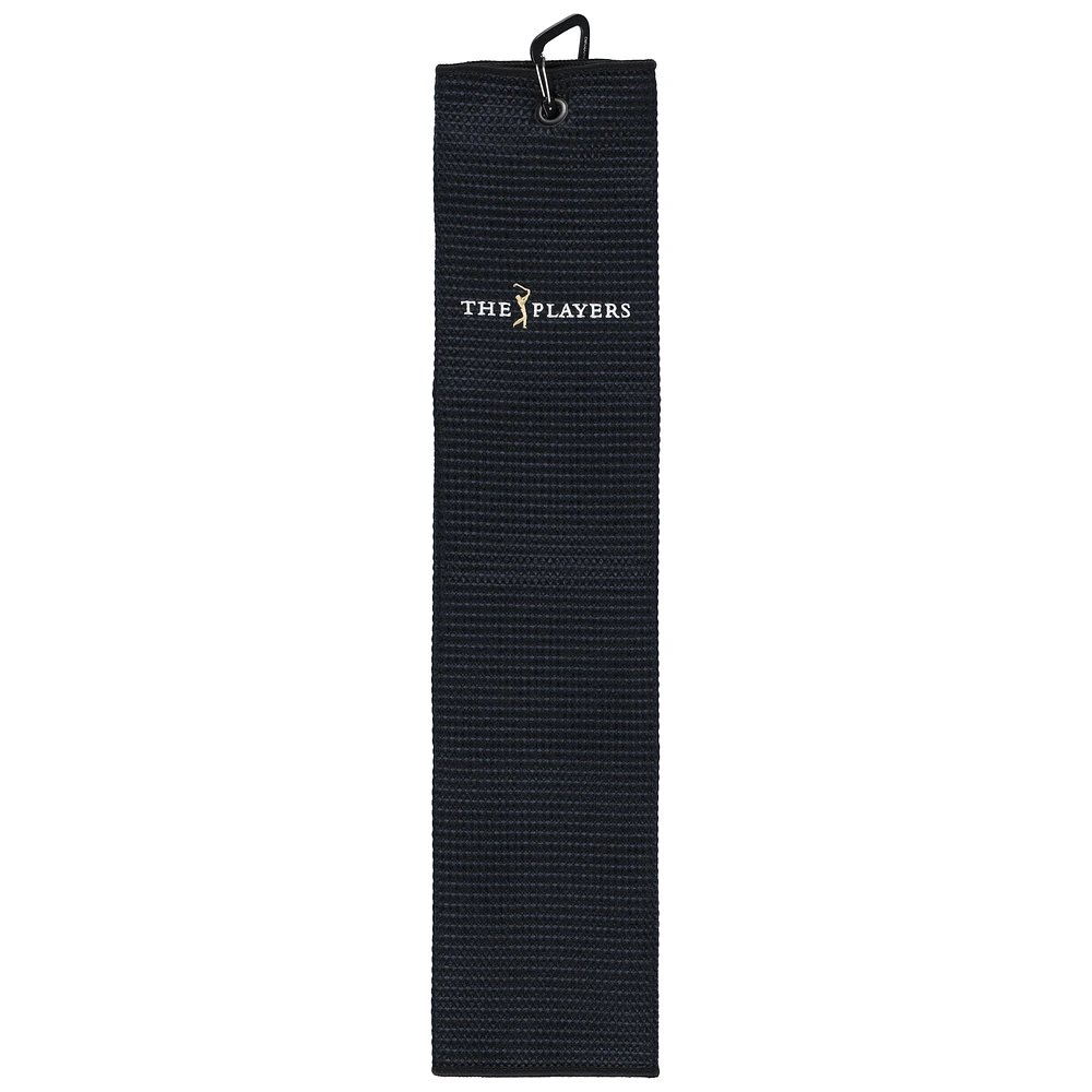 Black THE PLAYERS Microscrubber Golf Towel