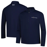 Boy's Youth Under Armour  Navy THE PLAYERS Pique Half-Zip Pullover