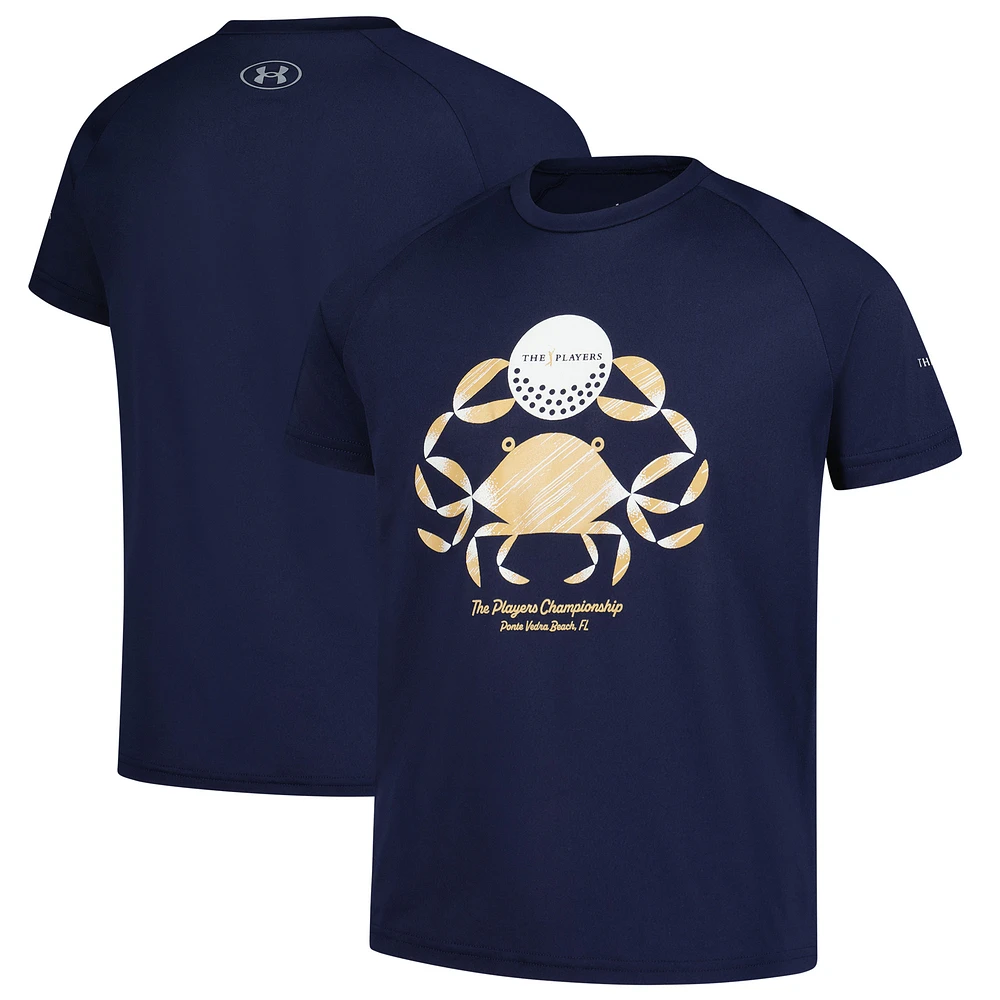 Boy's Youth Under Armour  Navy THE PLAYERS Raglan Tech T-Shirt
