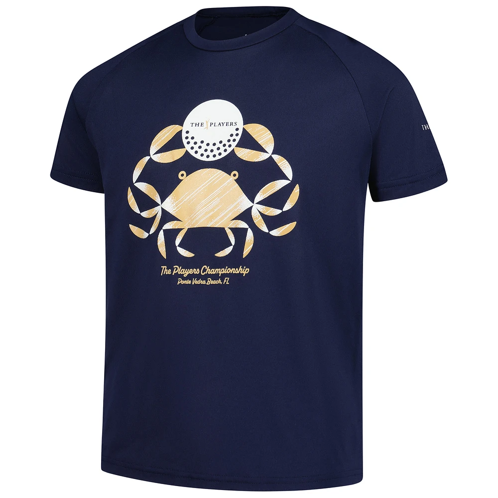 Boy's Youth Under Armour  Navy THE PLAYERS Raglan Tech T-Shirt