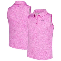 Polo sans manches rose à imprimé Blade pour fille Under Armour THE PLAYERS