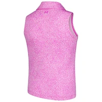 Polo sans manches rose à imprimé Blade pour fille Under Armour THE PLAYERS