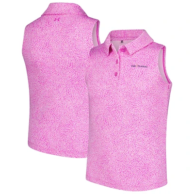 Polo sans manches rose à imprimé Blade pour fille Under Armour THE PLAYERS